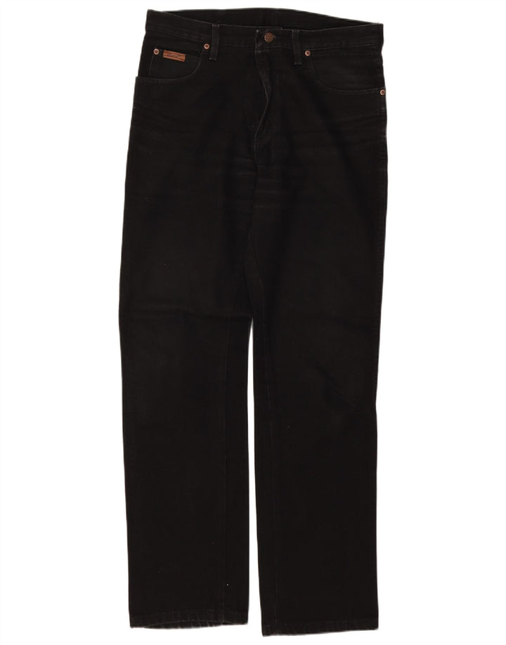 Wrangler feminino Texas Straight Jeans W33 L32 algodão preto