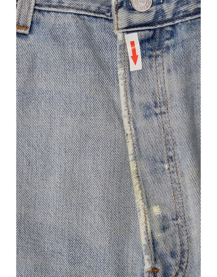 Calça Jeans Levis Masculina 501 Distressed Straight W36 L28 Azul Algodão