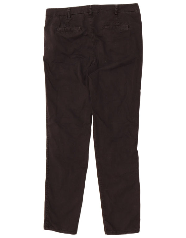 Calça Chino Feminina Benetton Slim UK 12 Médio W32 L29 Algodão Preto