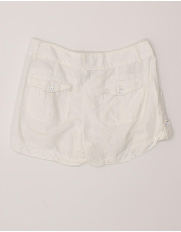 CONVERSE Womens Casual Shorts US 8 Medium W34 White Linen