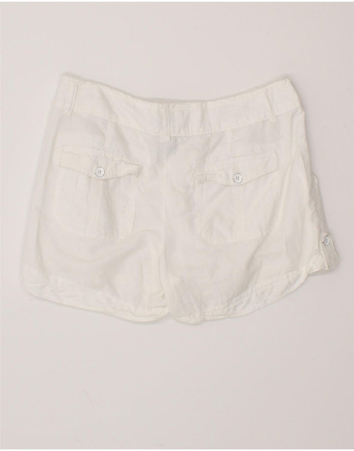 Shorts feminino casual CONVERSE US 8 médio W34 linho branco