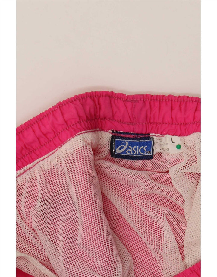 Shorts de natação masculino Asics Graphic grande rosa colorblock poliamida