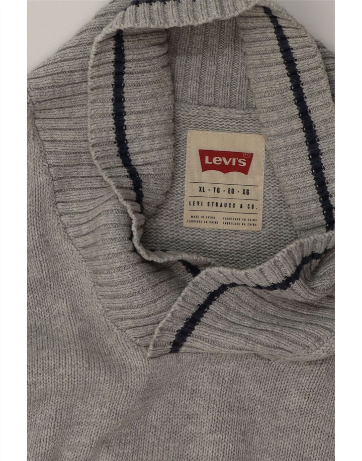 Suéter masculino LEVI'S com gola xale XL cinza