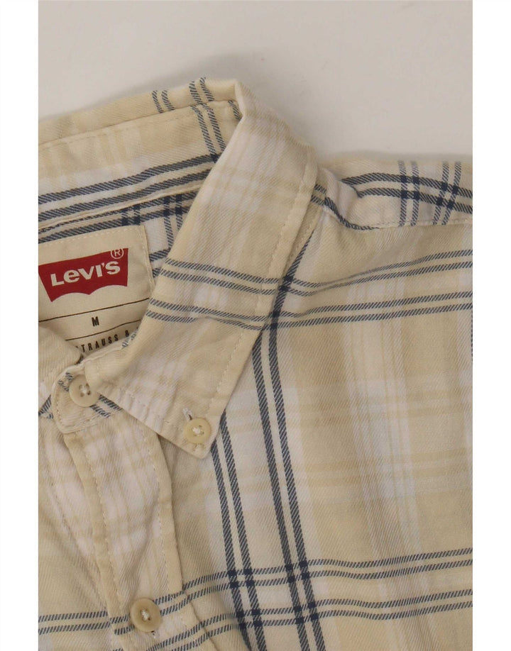 Camisa masculina Levi's xadrez amarelo médio