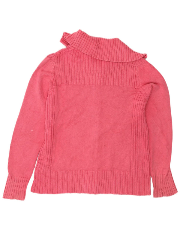 Suéter cardigã feminino Marks & Spencer Reino Unido 16 grande algodão rosa
