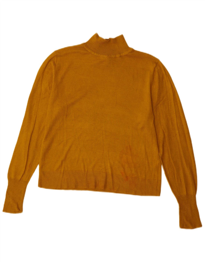 Zara suéter feminino com gola tartaruga, Reino Unido 10 pequeno bege