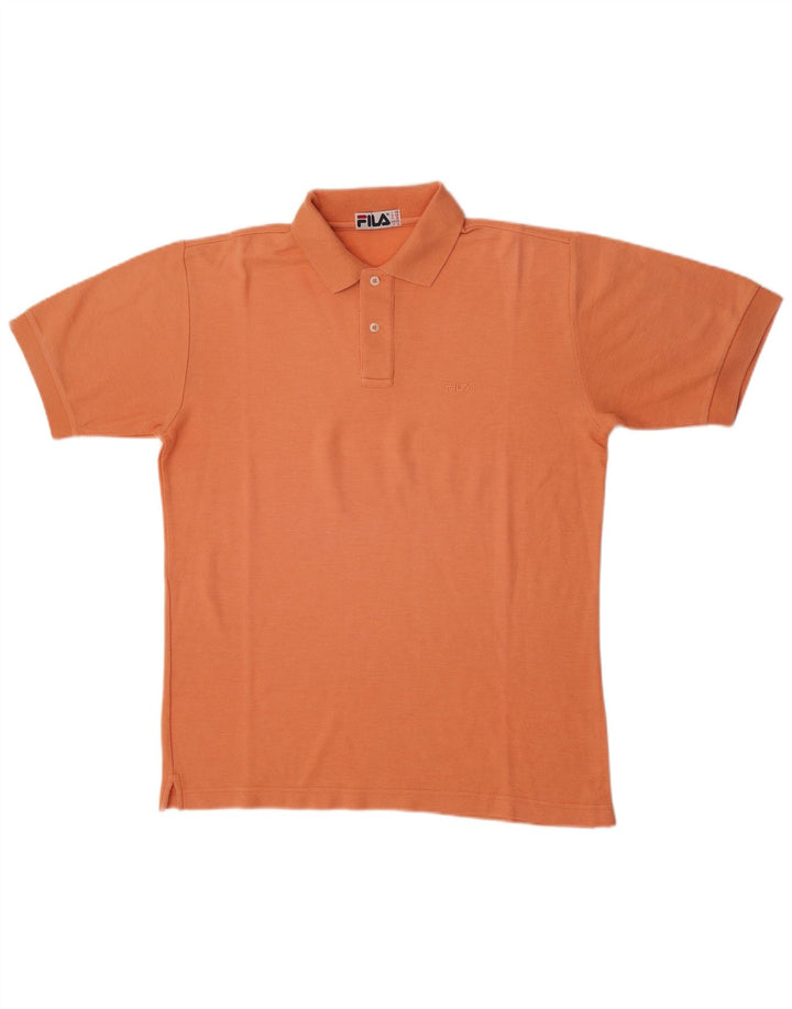 Camisa polo masculina Fila IT 48 algodão laranja médio