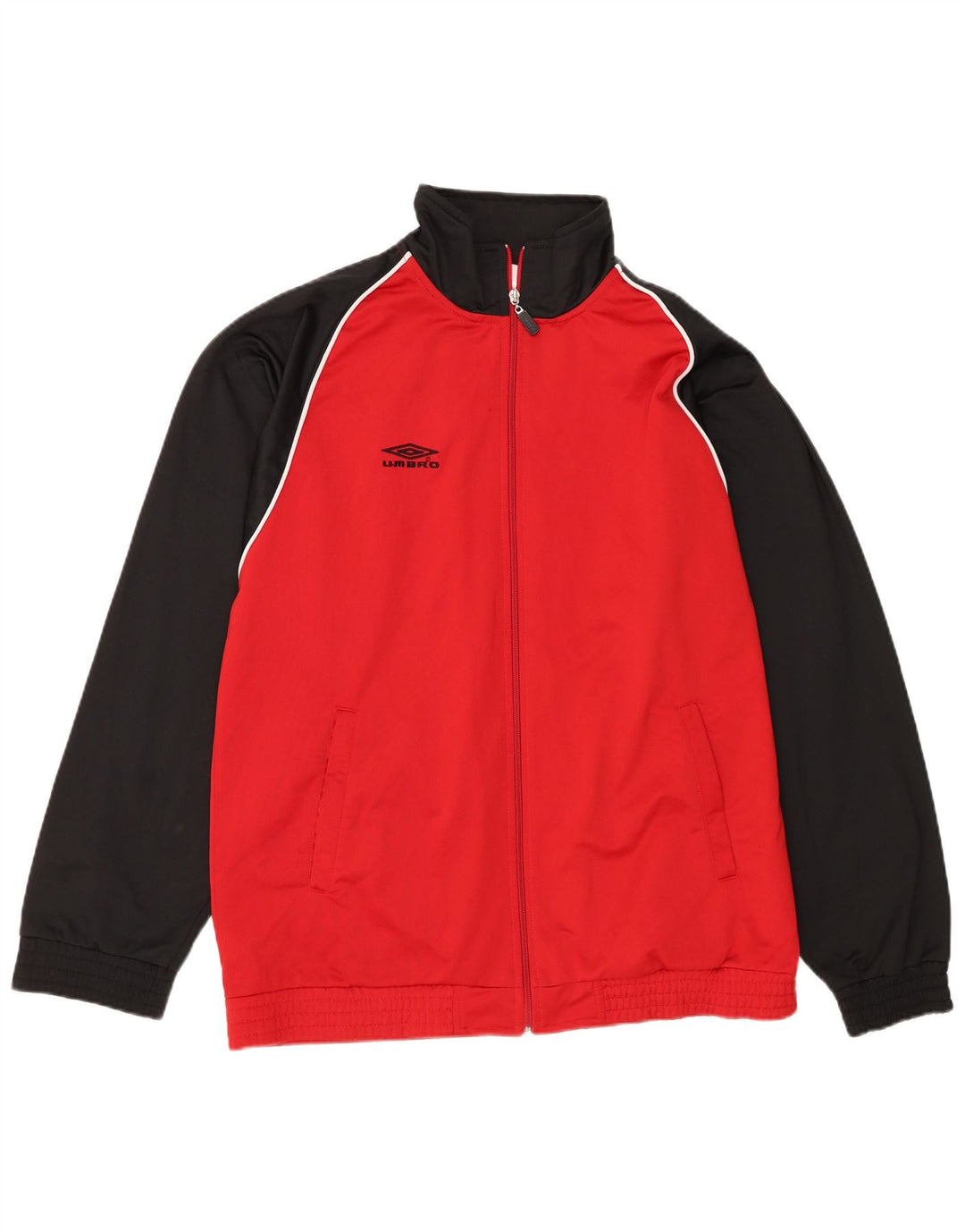 Umbro Mens Treino Top Jacket Grande Poliéster Colorblock Vermelho