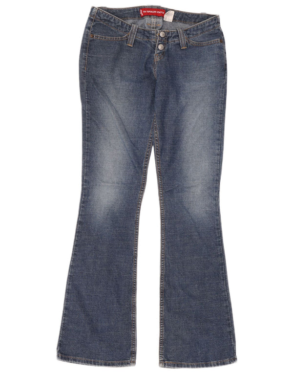 Calça jeans feminina Levi's 520 Super Low Flared US 7 Médio W28 L32 Azul Algodão