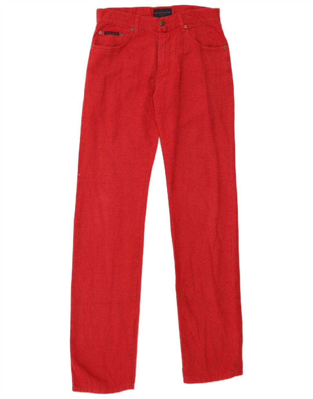 GANT Mens Regular Fit Calça Casual W30 L36 Algodão Vermelho