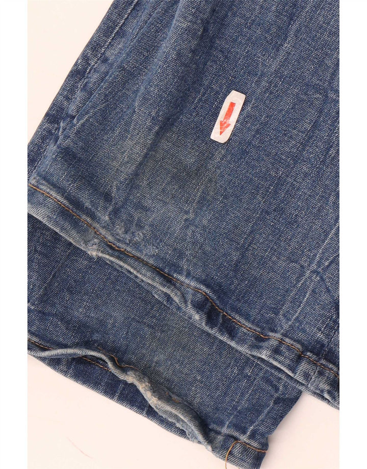 Zara Calça jeans feminina larga EU 36 XS W26 L34 Azul