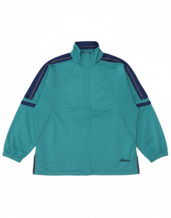 Diadora Womens Tracksuit Top Jacket UK 12 Médio Turquesa Colourblock