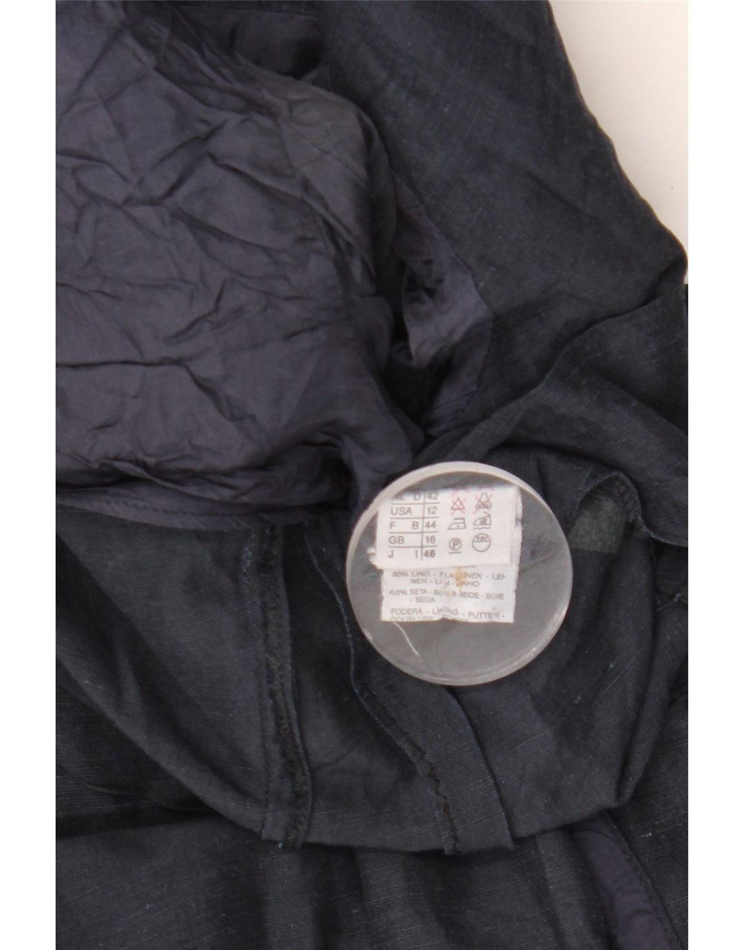Jaqueta blazer feminina vintage de manga curta com 4 botões Reino Unido 16 grande azul marinho