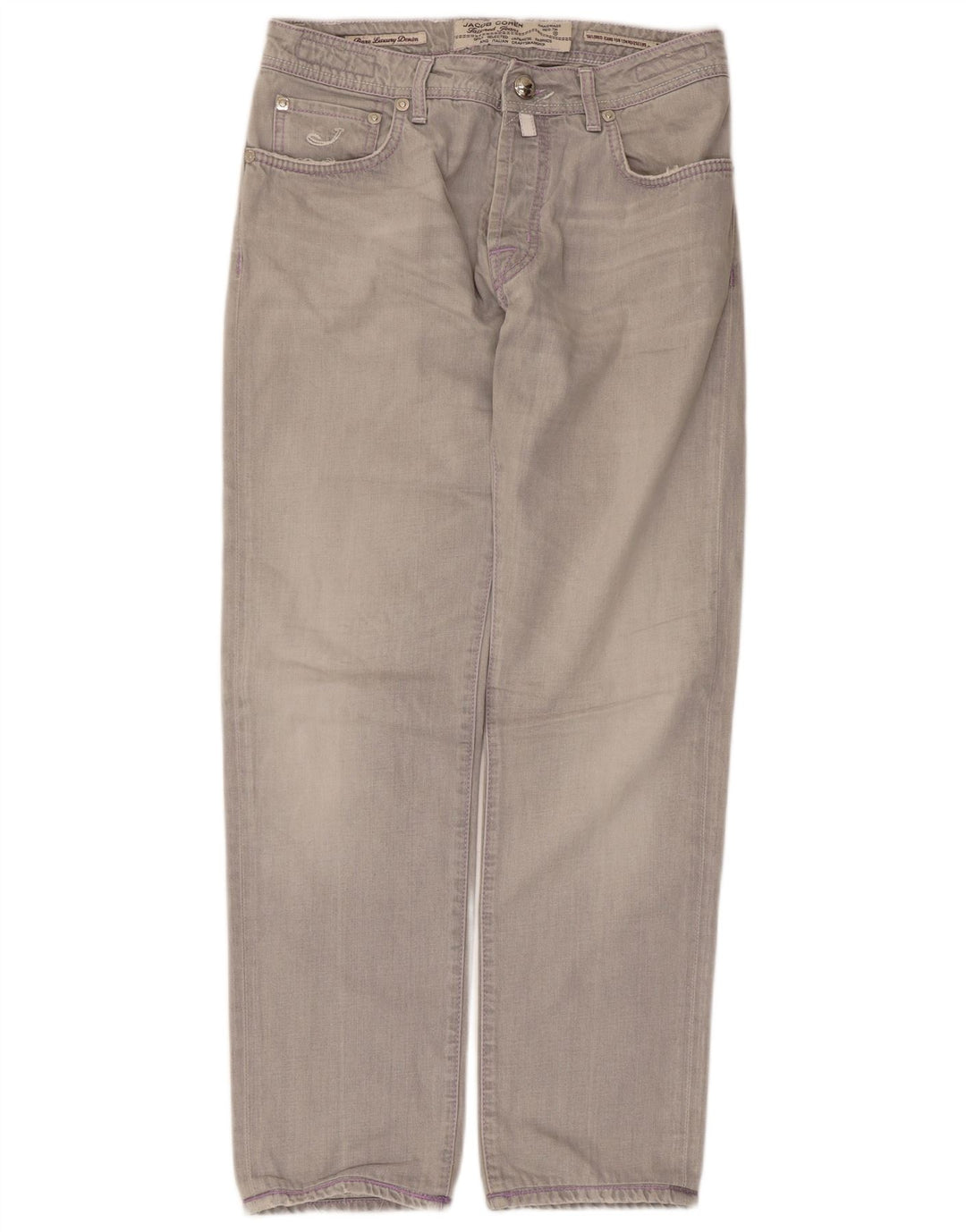 Jacob Cohen Jeans retos femininos W34 L30 algodão cinza