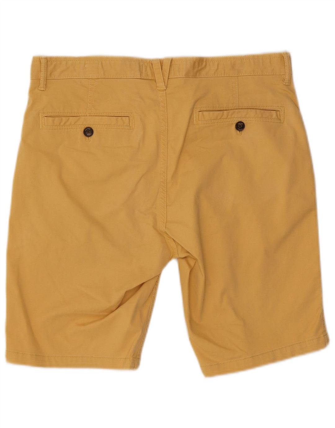 Fat Face Mens Chino Shorts W34 Grande Algodão Amarelo
