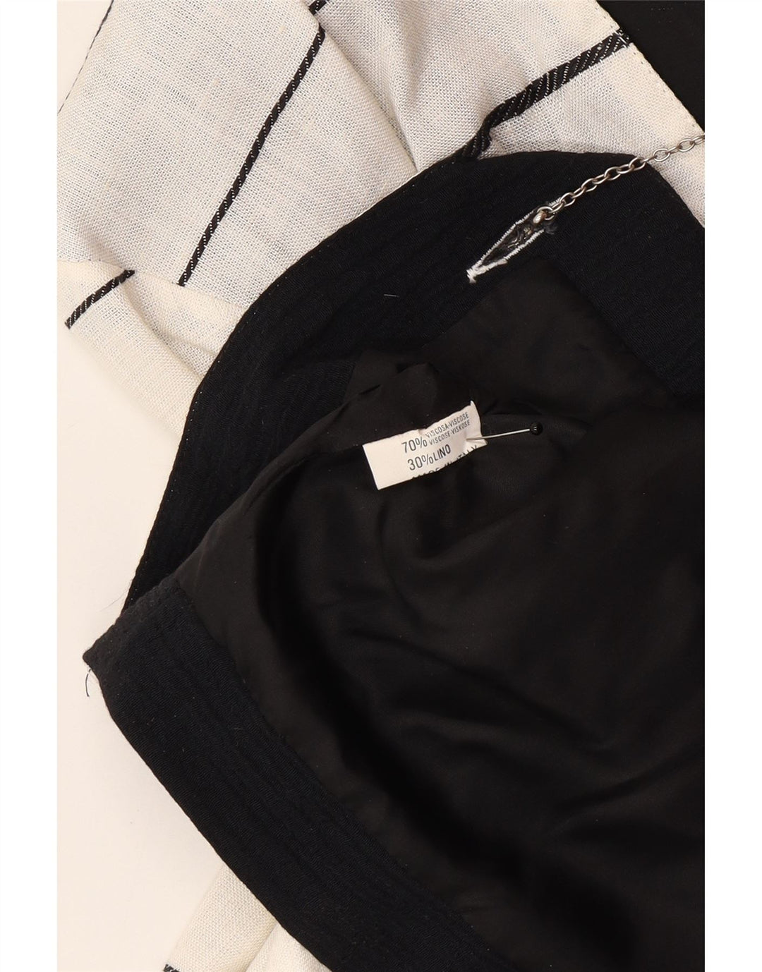 Bolero feminino vintage com peito duplo IT 44 listrado branco médio
