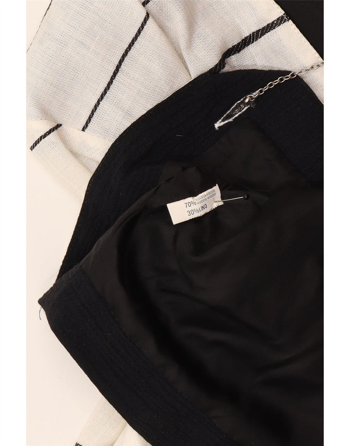 Bolero feminino vintage com peito duplo IT 44 listrado branco médio