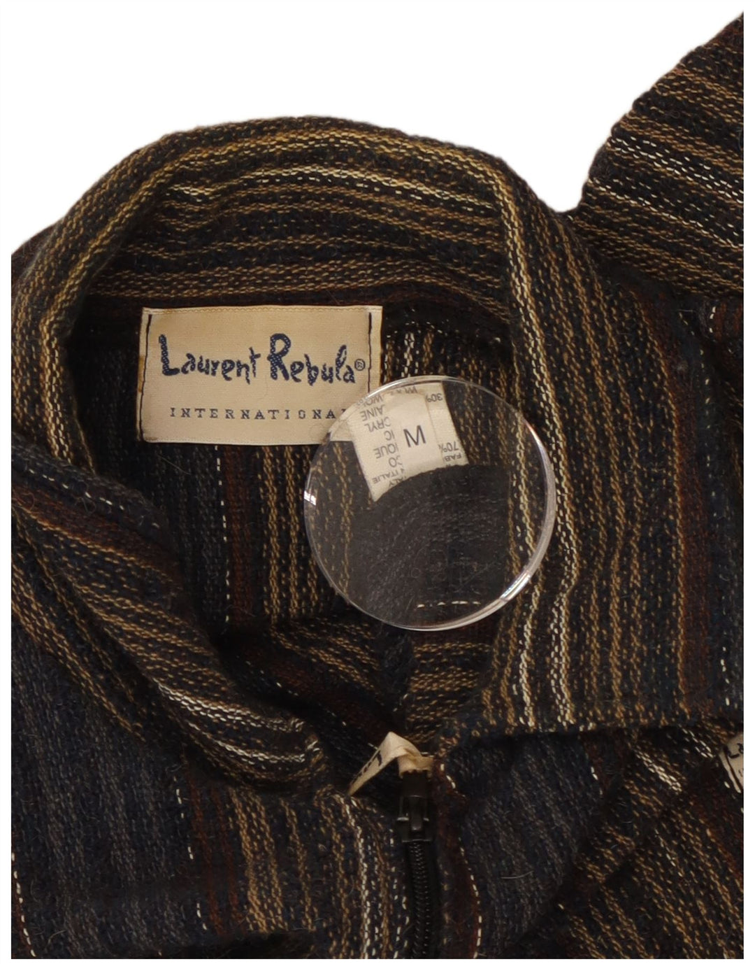 Camisa masculina vintage de flanela média acrílica multicolorida