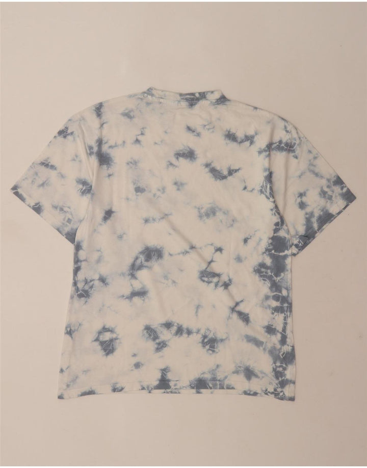 Camiseta masculina Pull & Bear Top XS branco tie-dye algodão