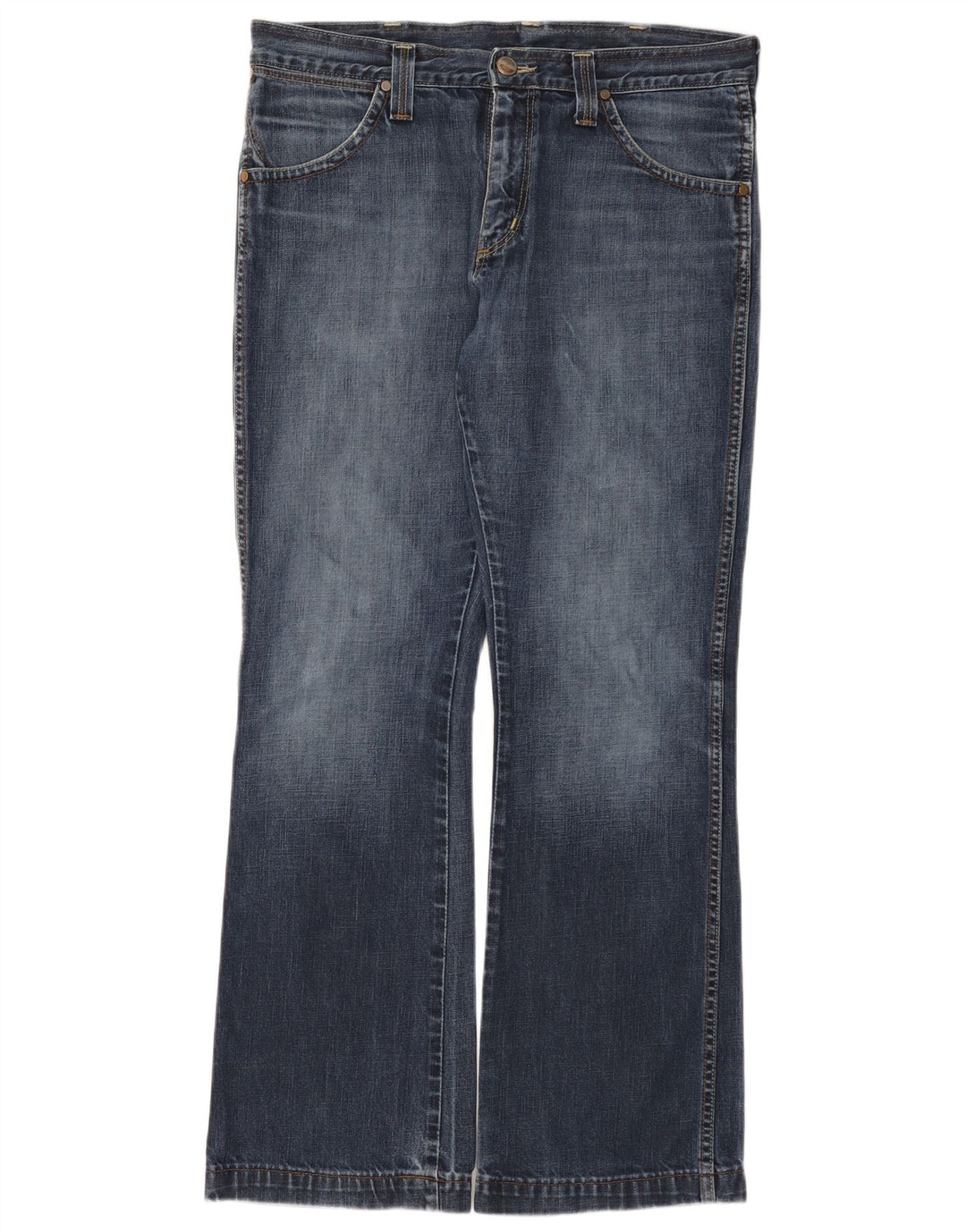 Wrangler Masculino Dayton Bootcut Jeans W34 L32 Azul Algodão