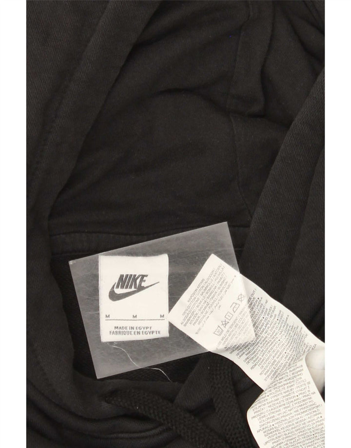 Nike masculino gráfico moletom com capuz médio algodão preto