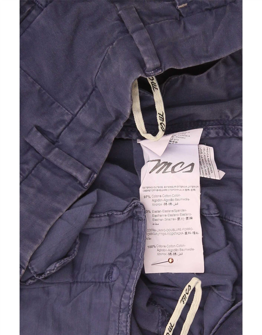 Calça Chino Masculina Marlboro Classics EU 48 Médio W32 L34 Azul Marinho