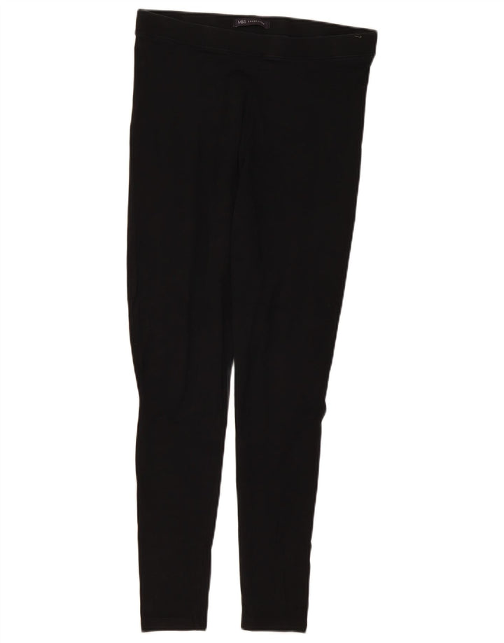 Leggings femininos Marks & Spencer UK 12 algodão preto médio