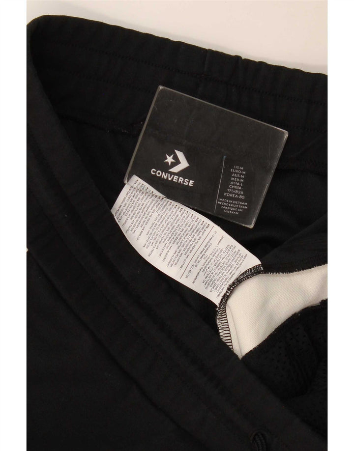 Calça de treino masculina Converse Joggers médio preto colorblock poliéster