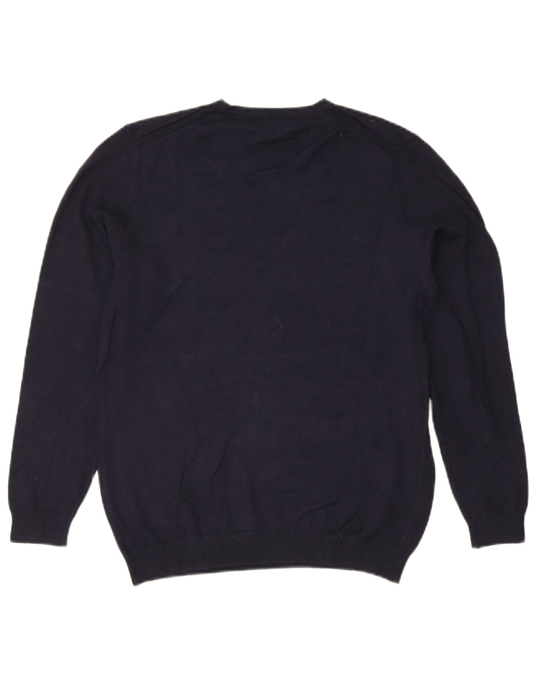 Suéter masculino Zara com decote em V grande azul marinho