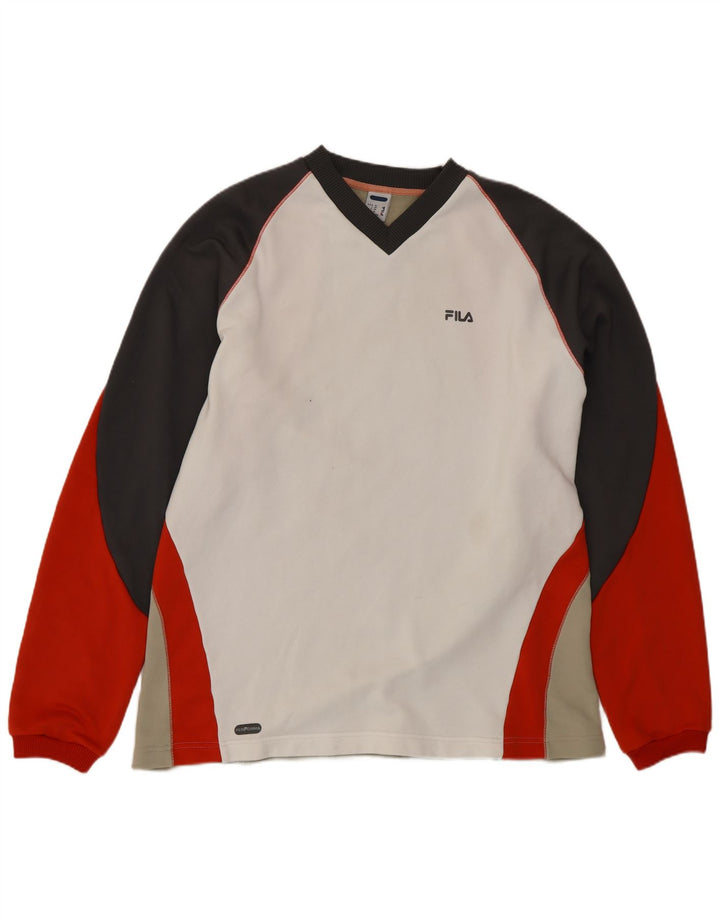 FILA Moletom Masculino Jumper XL Multicolorido Colourblock Poliéster