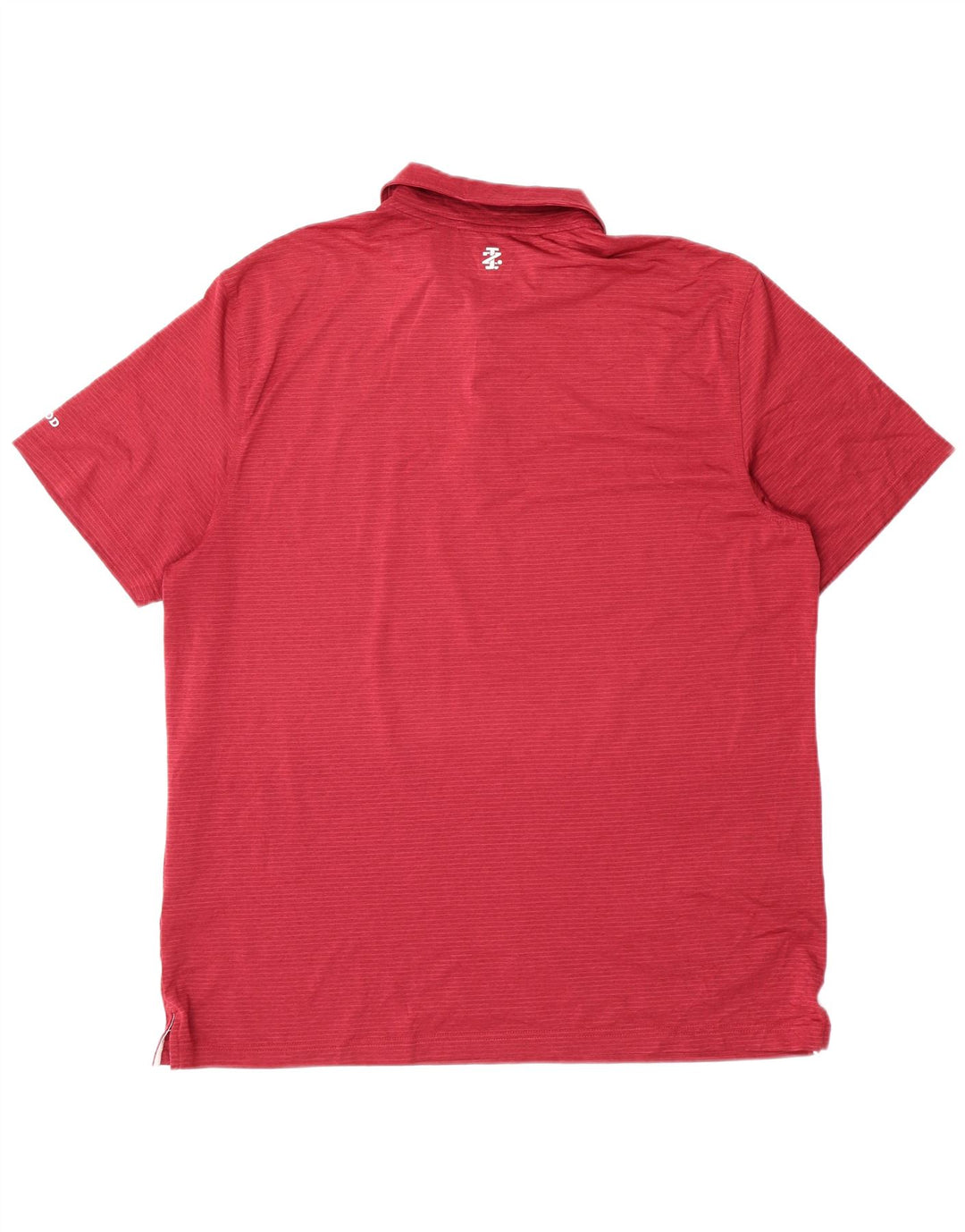 Camisa pólo masculina Izod Golf grande poliéster listrado vermelho