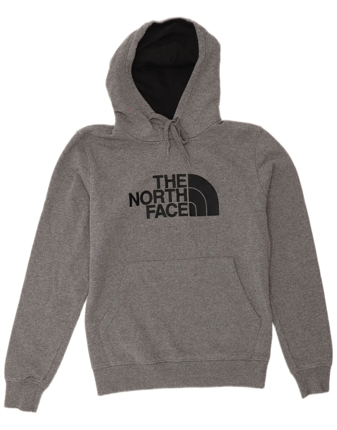 Suéter com capuz gráfico masculino The North Face pequeno algodão cinza
