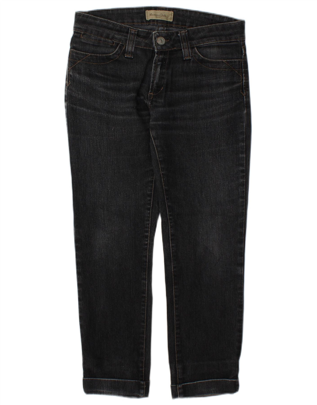 Calça jeans feminina MASSIMO DUTTI W29 L25 algodão preto