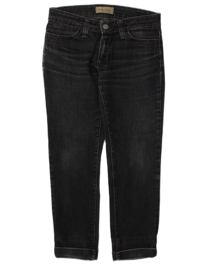 Calça jeans feminina MASSIMO DUTTI W29 L25 algodão preto