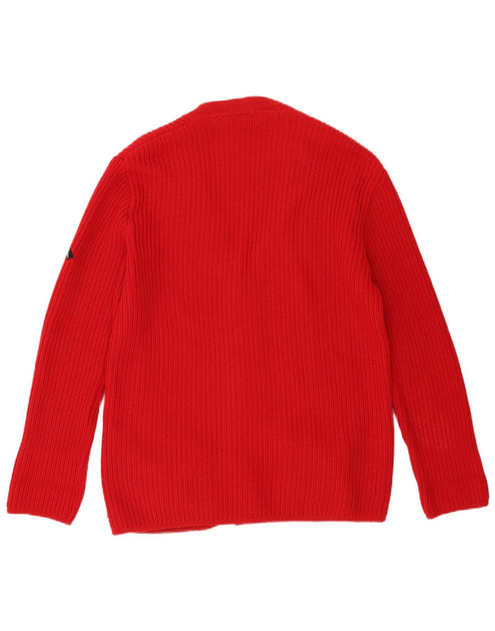 Suéter cardigã masculino Jean Jacques IT 50 lã vermelha média