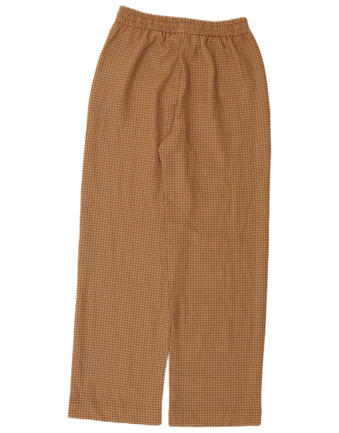 Calça feminina reta casual Zara médio W28 L29 marrom houndstooth