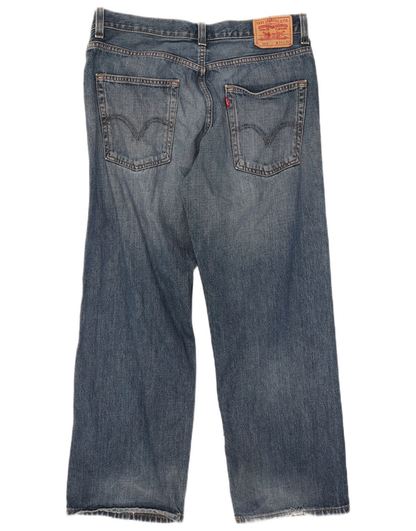 Calça jeans masculina Levi's 569 Loose Fit Straight W34 L30 Azul Algodão