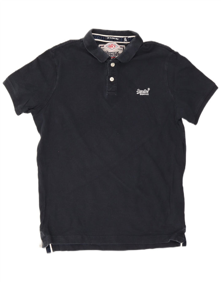 Camisa polo masculina Superdry 2XL algodão azul marinho