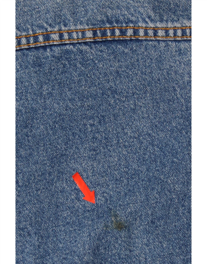 Jaqueta jeans masculina vintage UK 36 algodão azul pequeno
