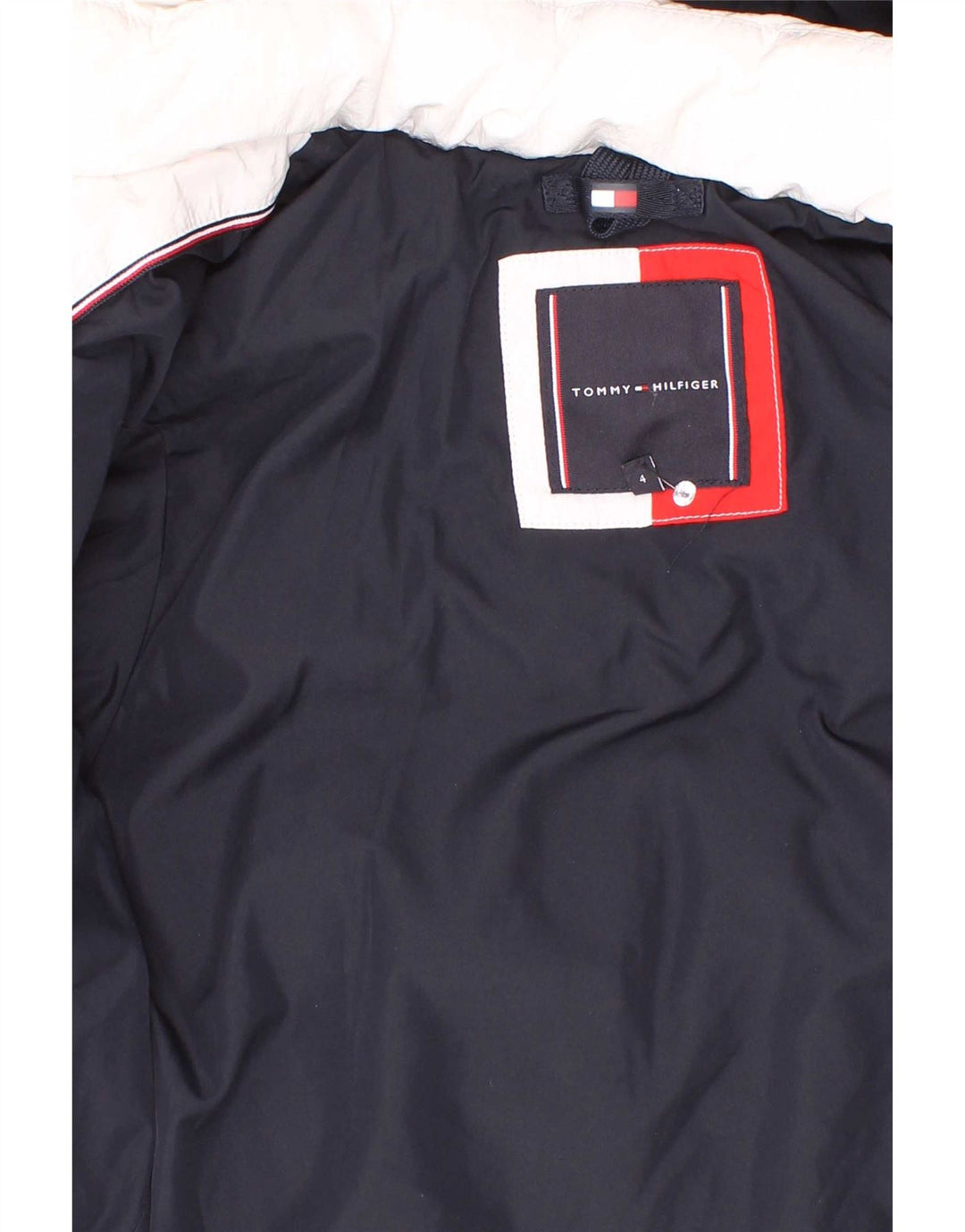 Tommy Hilfiger Jaqueta acolchoada masculina 3-4 anos Colorblock multicolorido