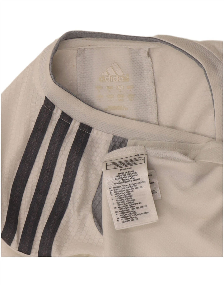 Adidas Mens Climalite Vest Top Grande Branco Colorblock Poliéster