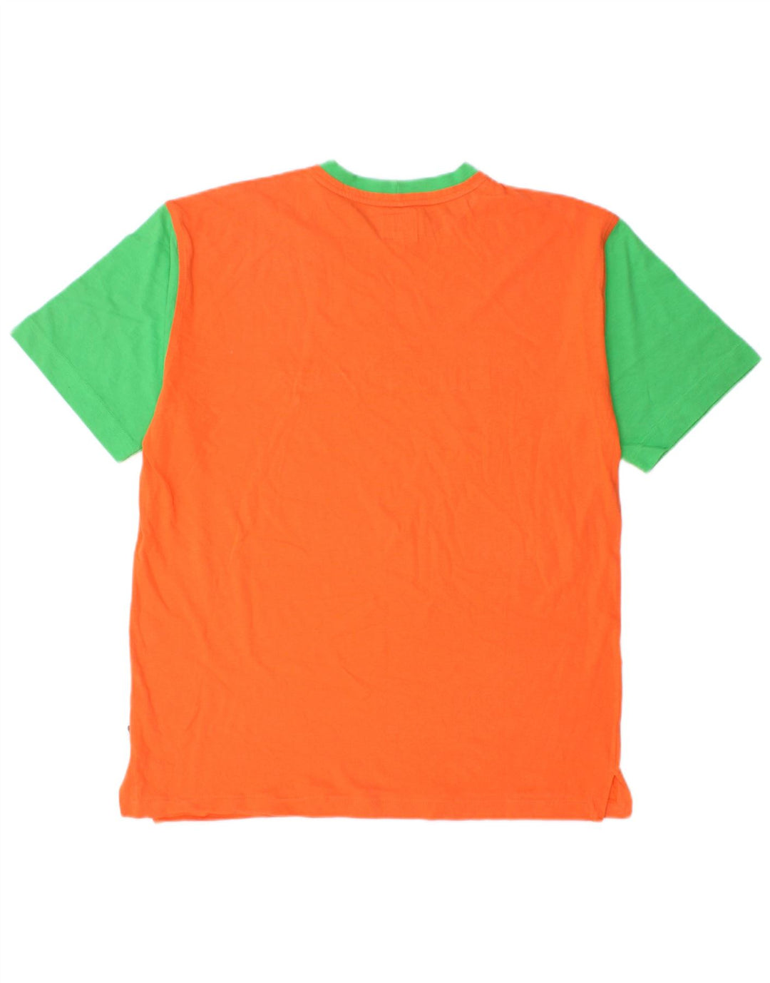 Camiseta masculina com estampa do Mickey Mouse da BENETTON Top médio laranja colorblock