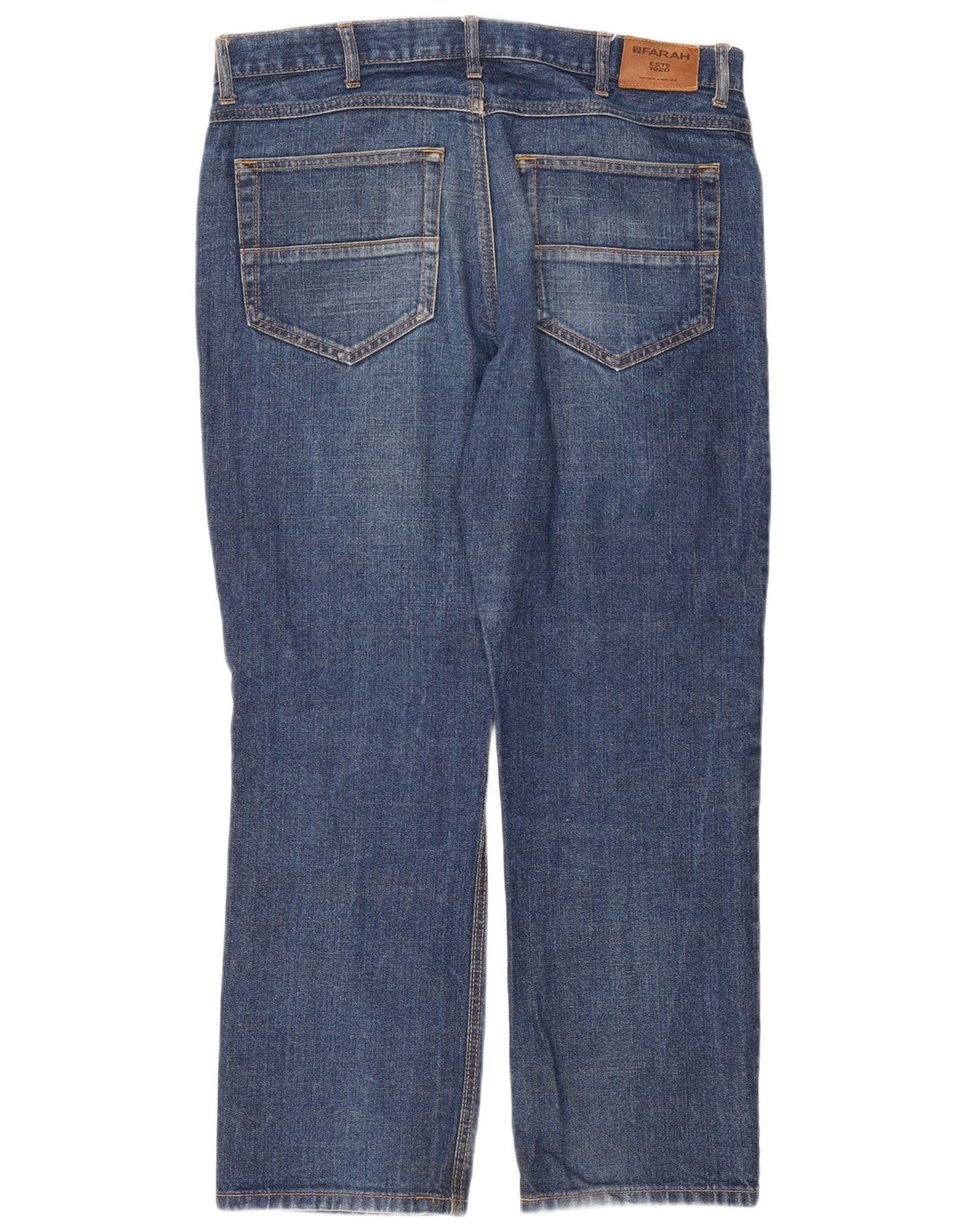 Calça jeans reta masculina Farah W36 L30 algodão azul