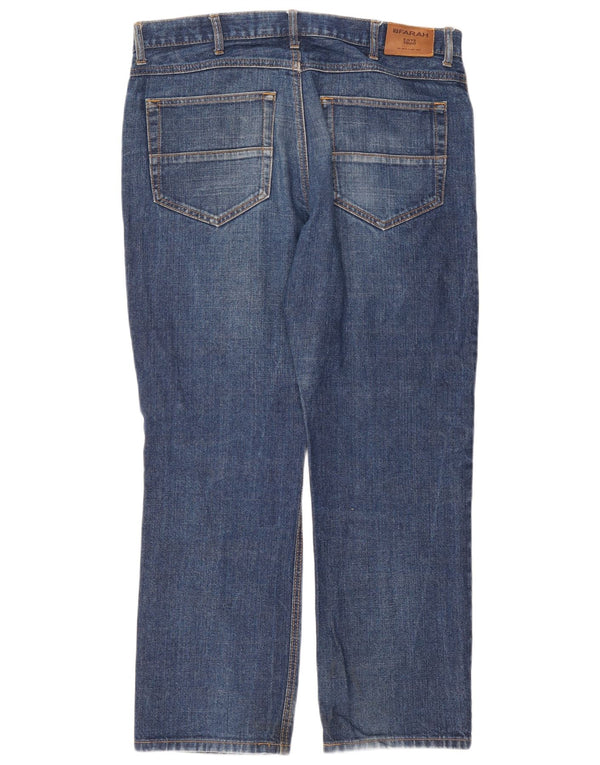 Calça jeans reta masculina Farah W36 L30 algodão azul