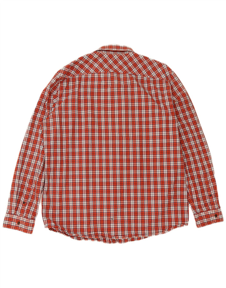 Camisa masculina Slim Fit Timberland 2XL algodão xadrez vermelho
