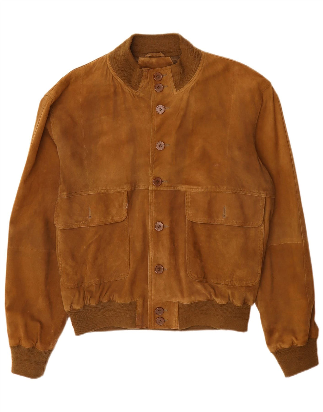 Jaqueta bomber masculina vintage de camurça IT 52 XL couro marrom