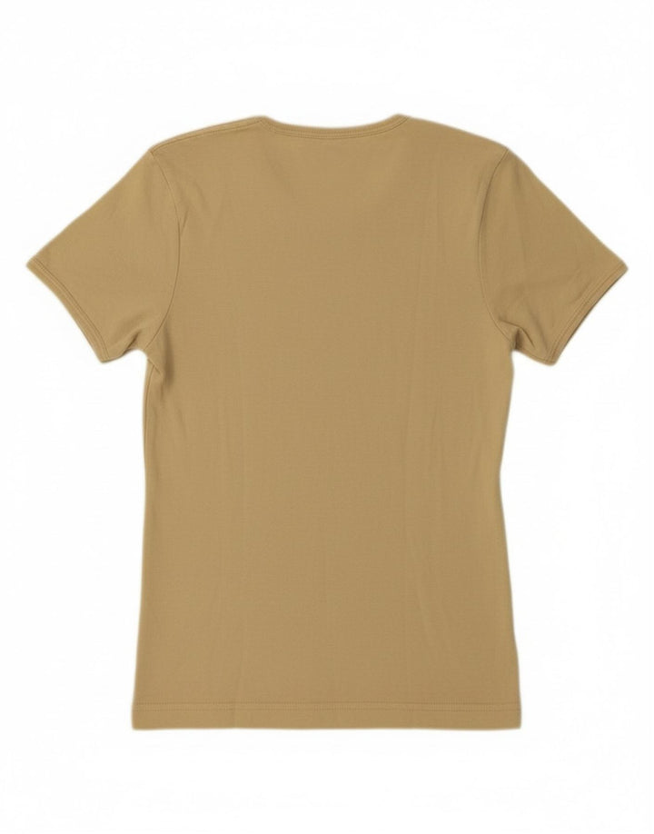 Camiseta feminina LEE UK 12 algodão bege médio