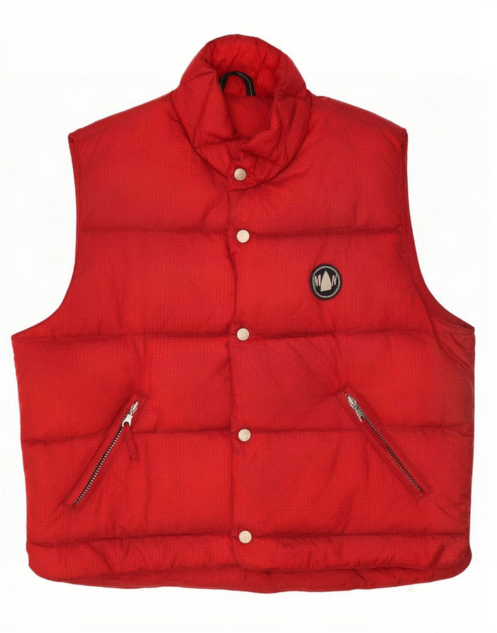 Colete acolchoado masculino Murphy & Nye UK 38 xadrez vermelho médio