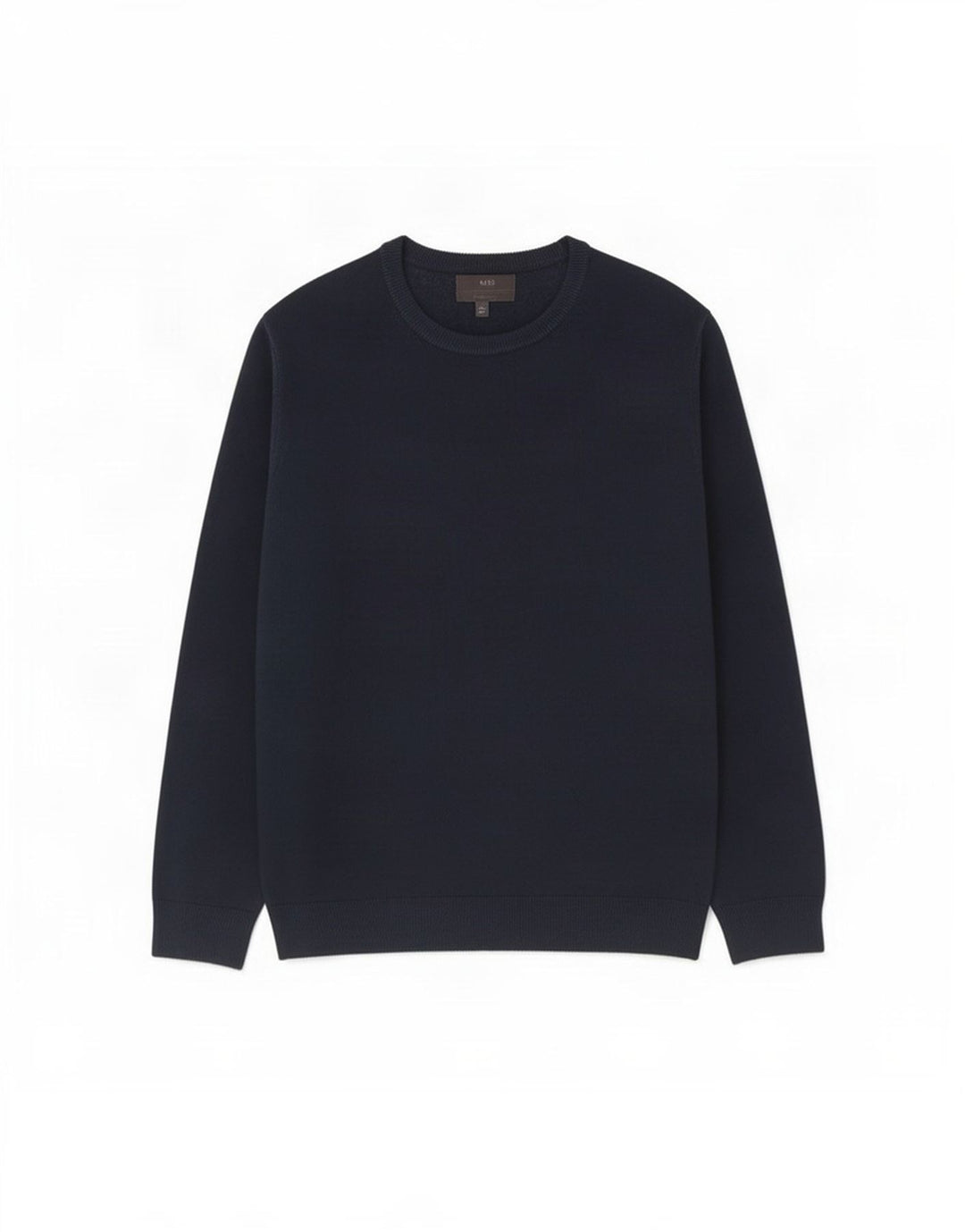 Suéter masculino Marks & Spencer com gola redonda, caxemira grande azul marinho