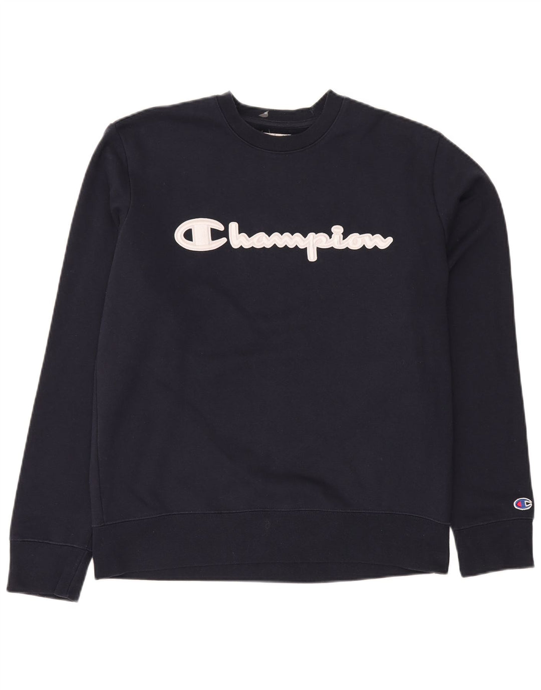 Champion Mens Elite Graphic Moletom Jumper Médio Algodão Preto